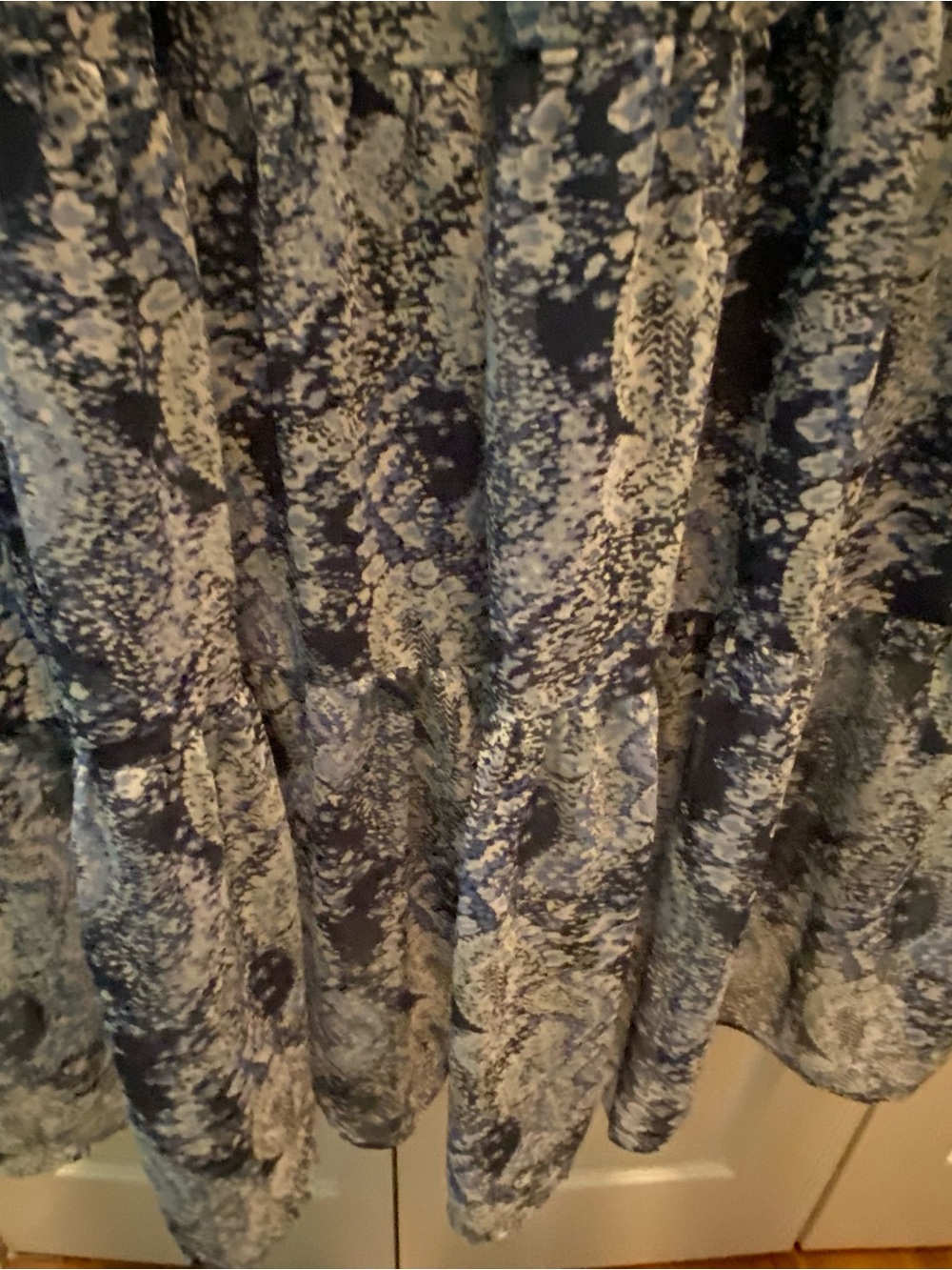 Joie Blue & White Flowy Boho-Chic/Peasant Style/Paisley Pattern Maxi Dress XXL - Picture 12 of 16